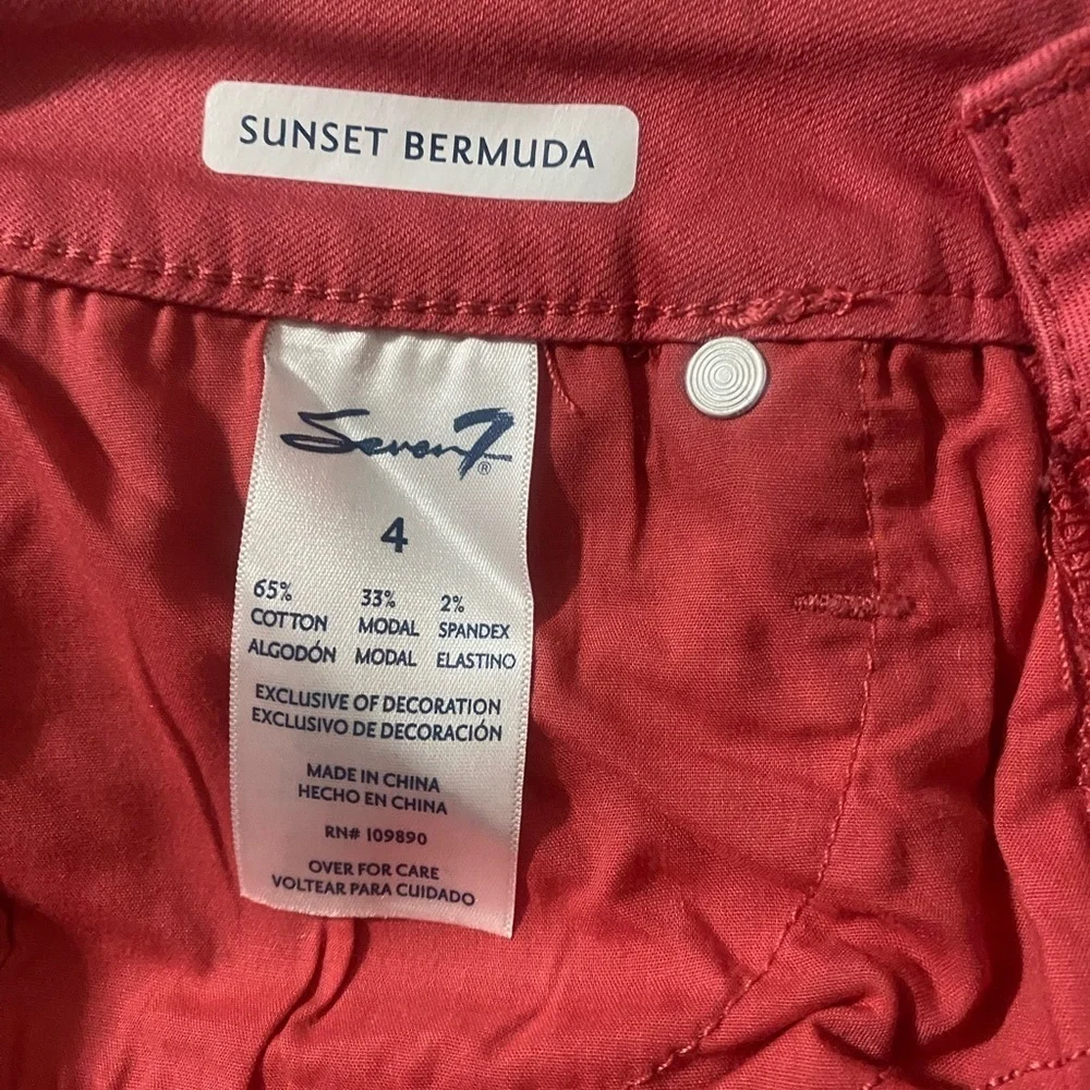 NWOT Seven7 Women's Peach Denim Shorts